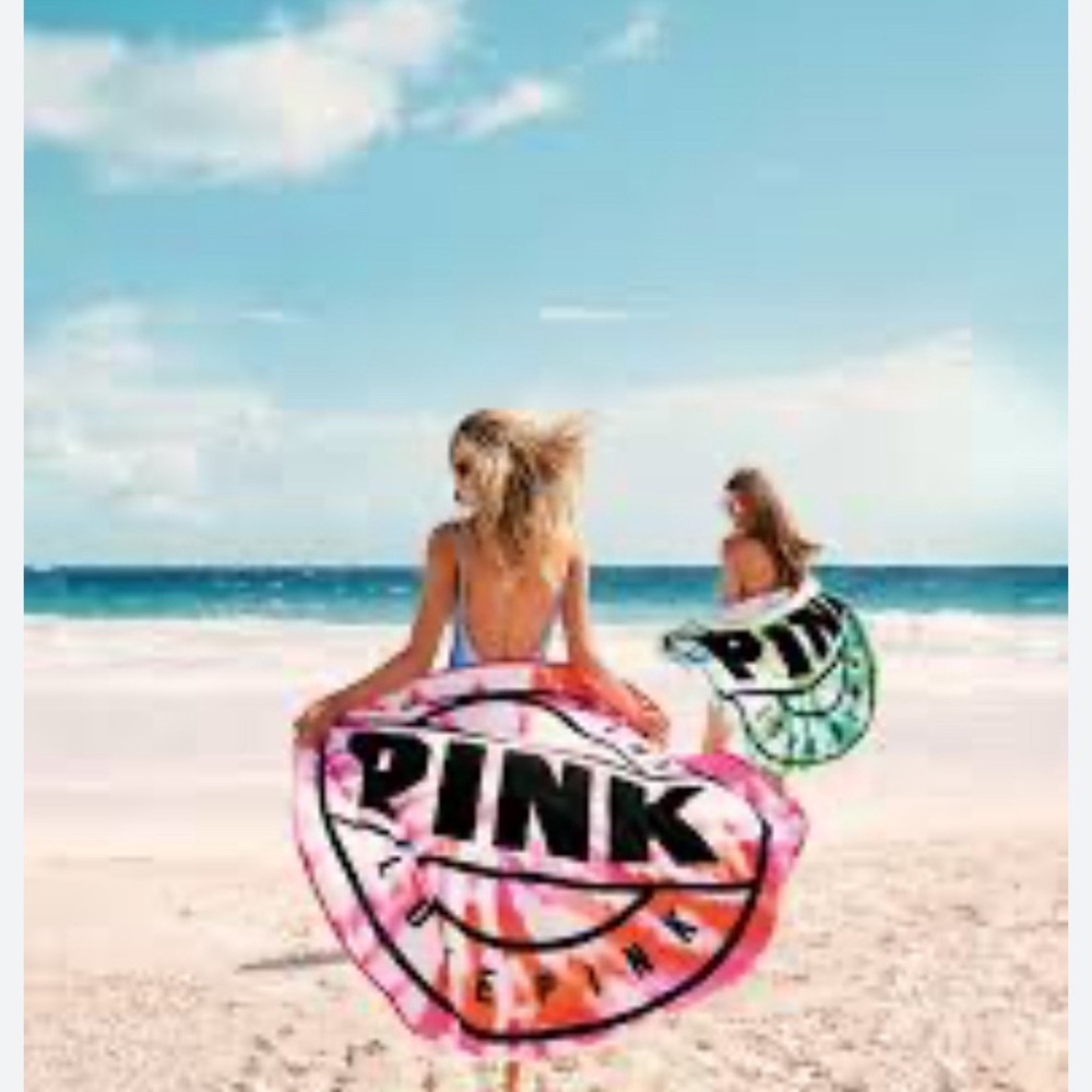 Victoria's Secret PINK Limited Edition Soft Round Circle Beach Towel 55